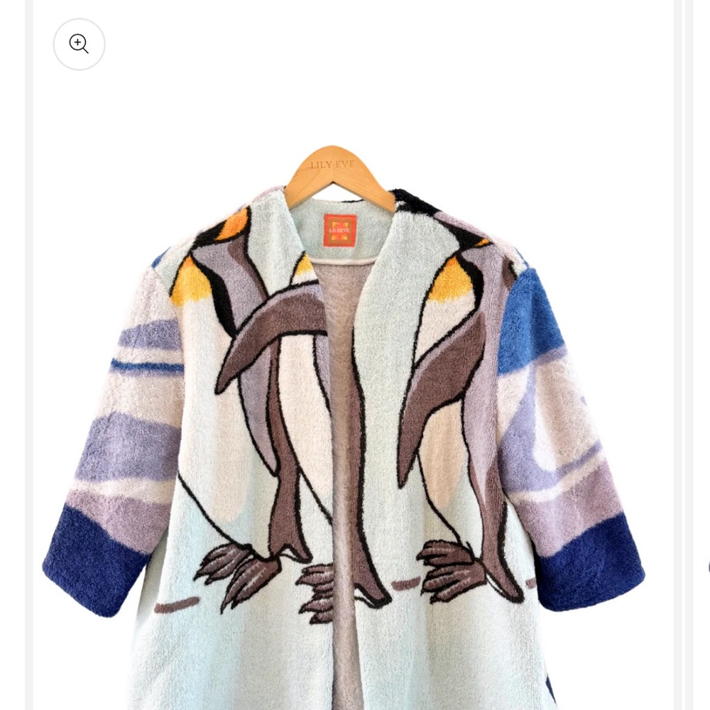 Vintage Hermes towel lily Eve cardigan